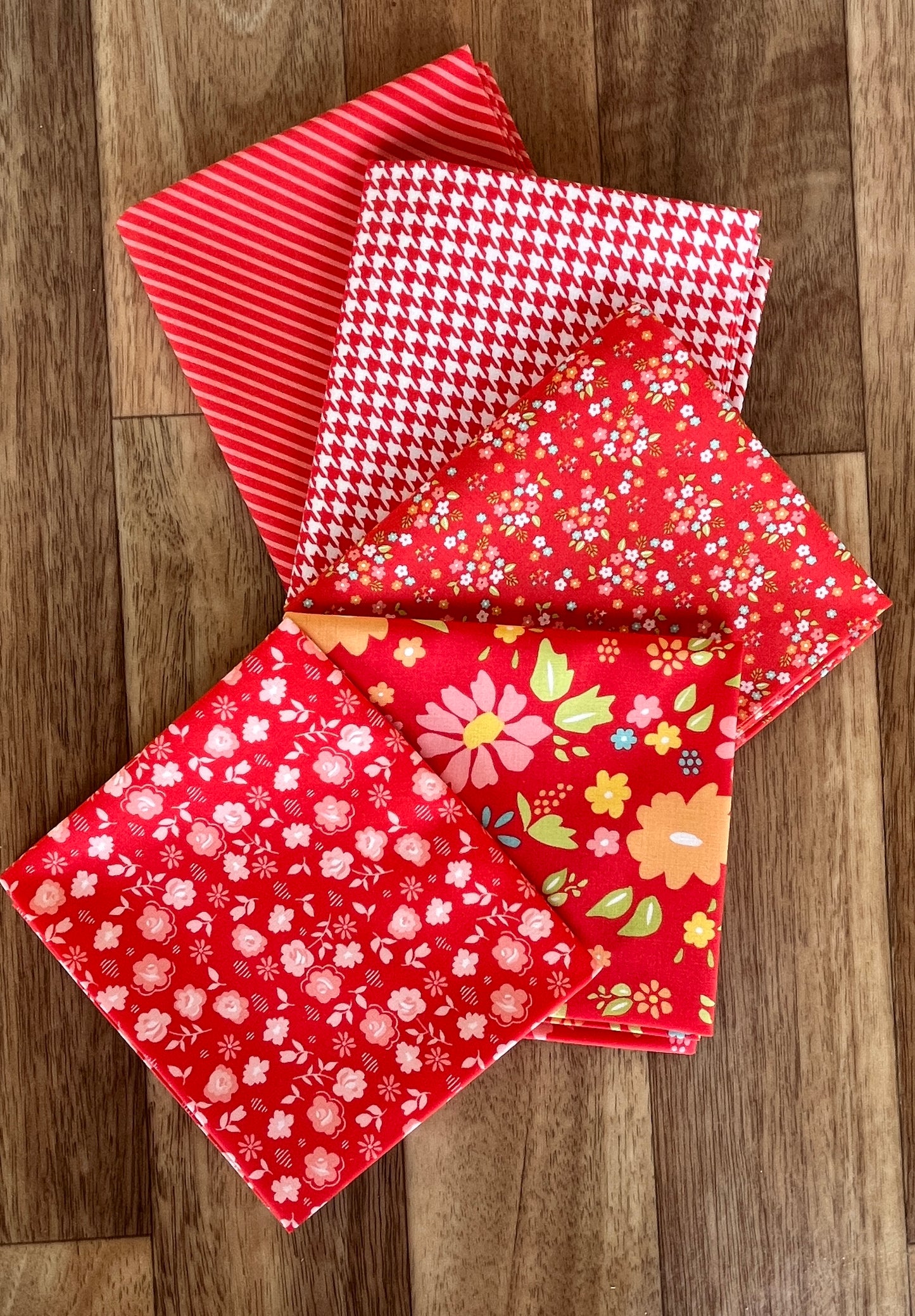 Delightfully Yours Red Fat Quarter Bundle by Sherri and Chelsi for Moda Fabrics