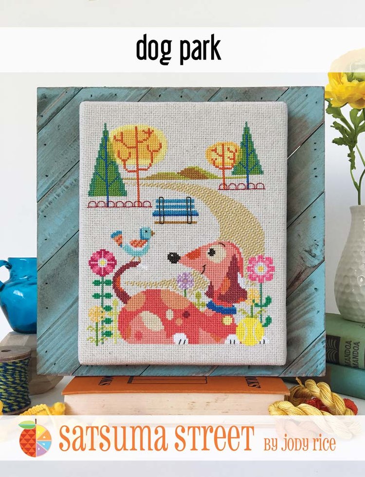 Dog Park Cross Stitch Pattern by Satsuma Street