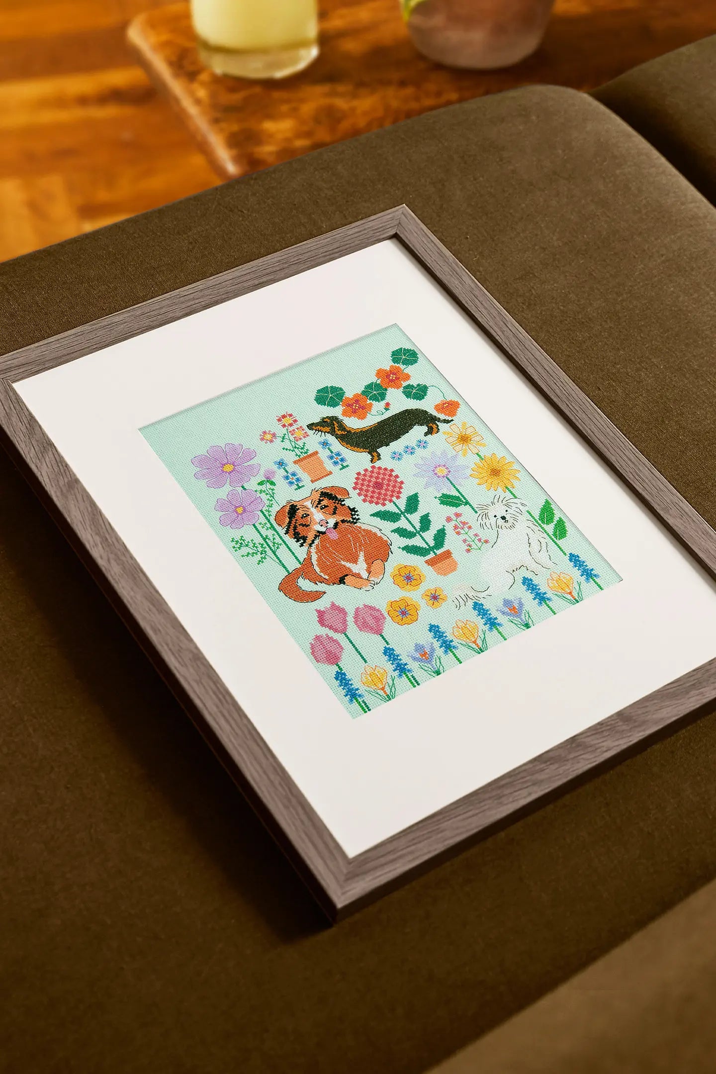 DMC DOGS IN THE GARDEN CROSS STITCH KIT