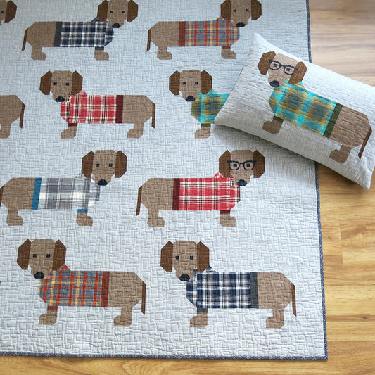 Dogs in Sweaters Quilt Pattern by Elizabeth Hartman