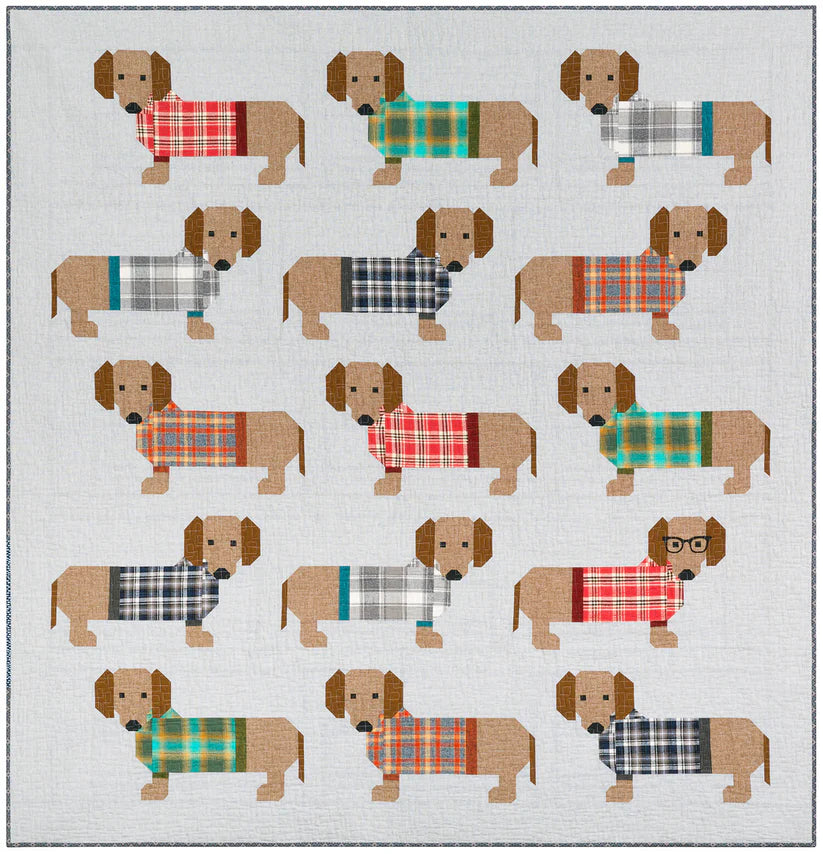 Dogs in Sweaters Quilt Pattern by Elizabeth Hartman