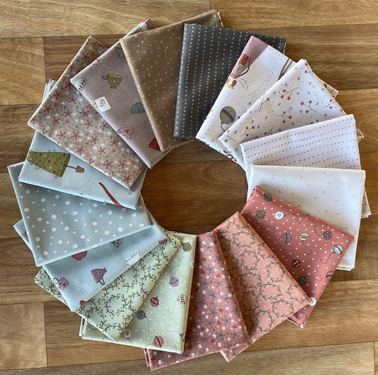 Down Tinsel Lane Fat Quarter Bundle by Anni Downs for Henry Glass Fabrics