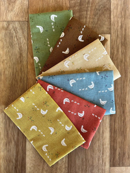 Country Diary Ducks Fat Eighth Bundle by Handworks Fabric