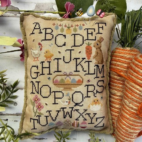 Easter Alphabet Sampler Cross Stitch Pattern by Puntini Puntini