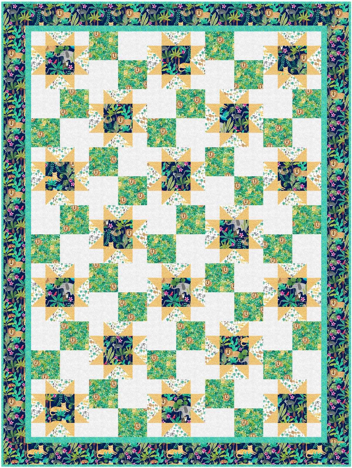 Easy Stars Quilt Pattern by Karen Bialik of The Fabric Addict – The ...