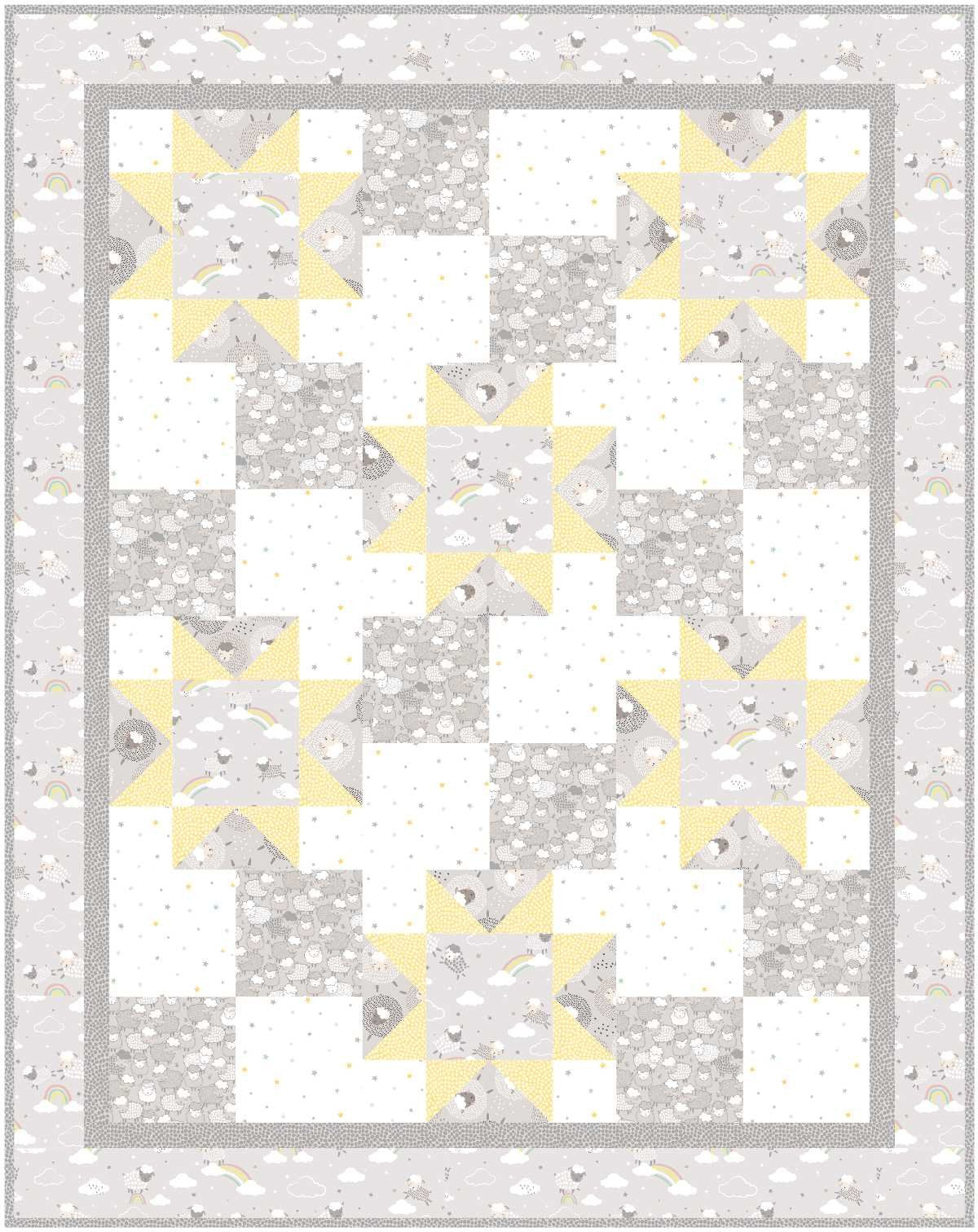 Easy Stars Quilt Pattern by Karen Bialik of The Fabric Addict