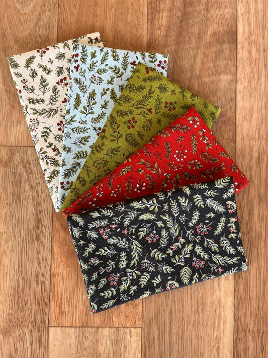 Emmitt and Ivy Holly Fat Eighths by Sweetwater for Moda Fabrics