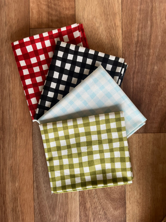 Emmitt and Ivy Gingham Fat Quarter Bundle by Sweetwater for Moda Fabrics