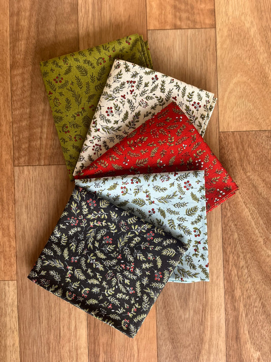 Emmitt and Ivy Holly Fat Quarter Bundle by Sweetwater for Moda Fabrics