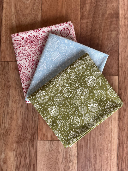 Emmitt and Ivy Ornaments Fat Quarter Bundle by Sweetwater for Moda Fabrics