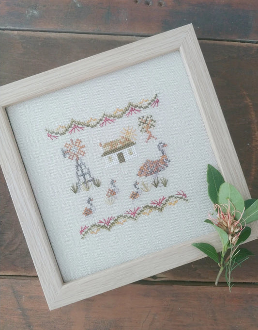 Emu View Cross Stitch Pattern by Mojo Stitches