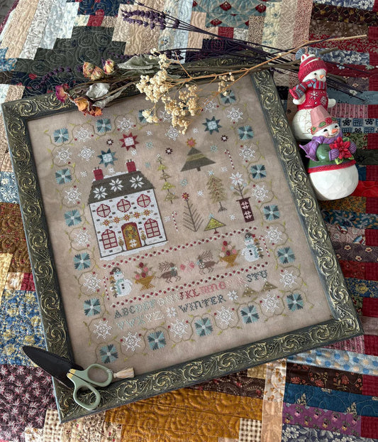 Enchanted Winter Sampler Cross Stitch Pattern Pansy Patch Quilts and Stitchery