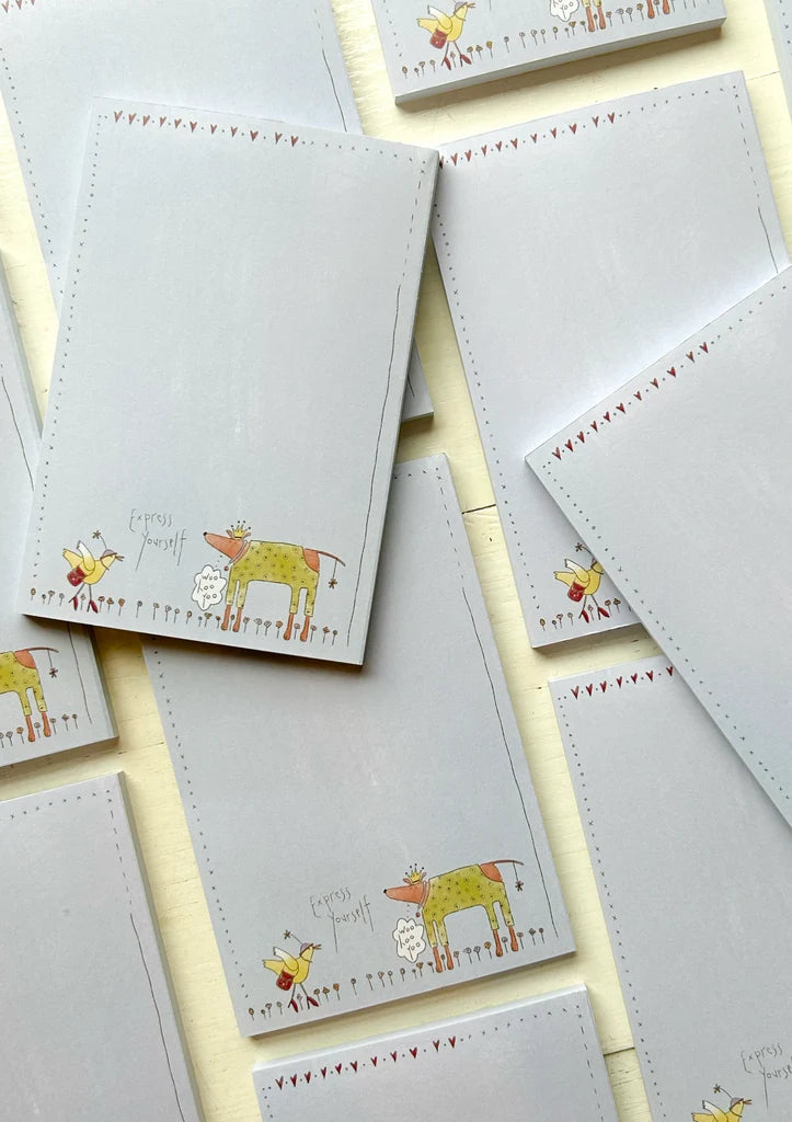 Express Yourself Notepad by Anni Downs of Hatched and Patched