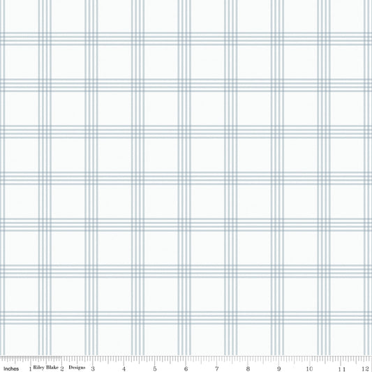 Till The Cows Come Home Plaid Cloud Flannel by RBD Designers for Riley Blake Designs (sold in 25cm increments)