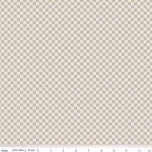 Till The Cows Come Home Checks Ash Flannel by RBD Designers for Riley Blake Designs (sold in 25cm increments)