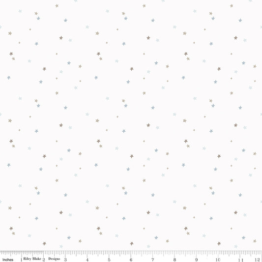 Till The Cows Come Home Stars Cloud Flannel by RBD Designers for Riley Blake Designs (sold in 25cm increments)