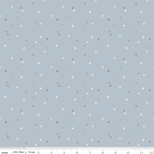 Till The Cows Come Home StarsSky Flannel by RBD Designers for Riley Blake Designs (sold in 25cm increments)