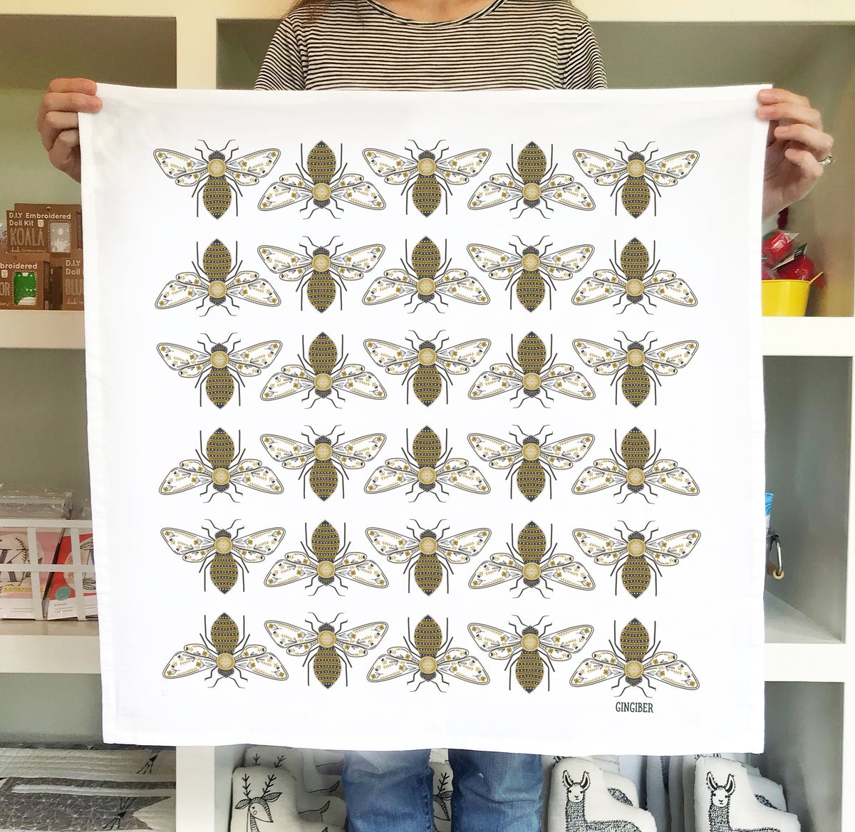 Gingiber Bee Tea Towel