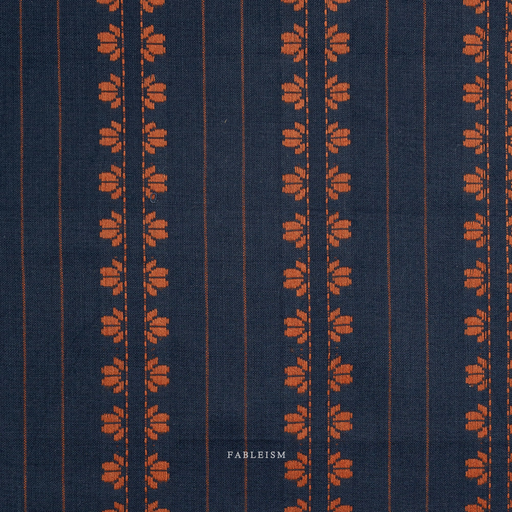 Fine and Dandy 07-DEC-Navy Spice by Fableism (sold in 25cm increments)