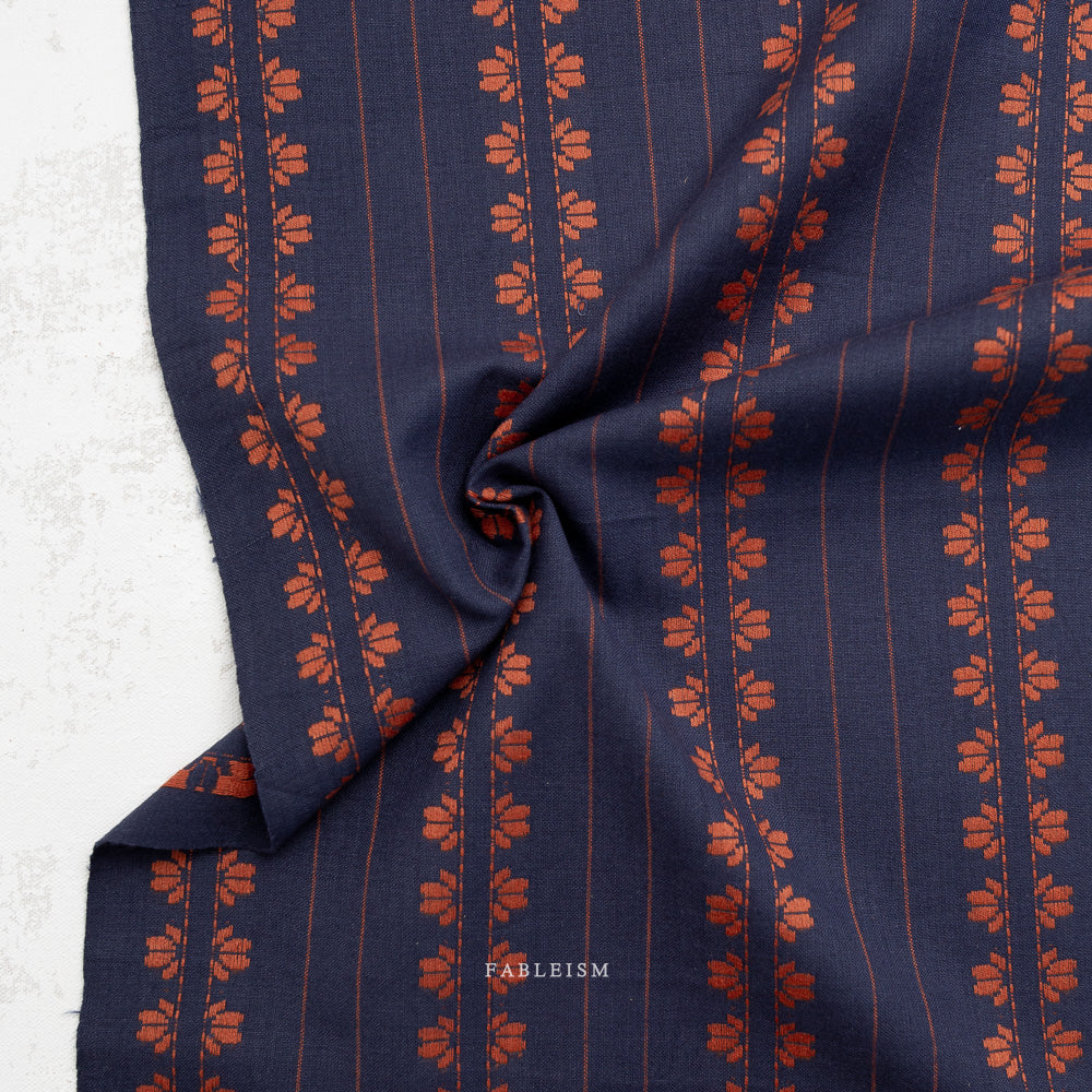 Fine and Dandy 07-DEC-Navy Spice by Fableism (sold in 25cm increments)