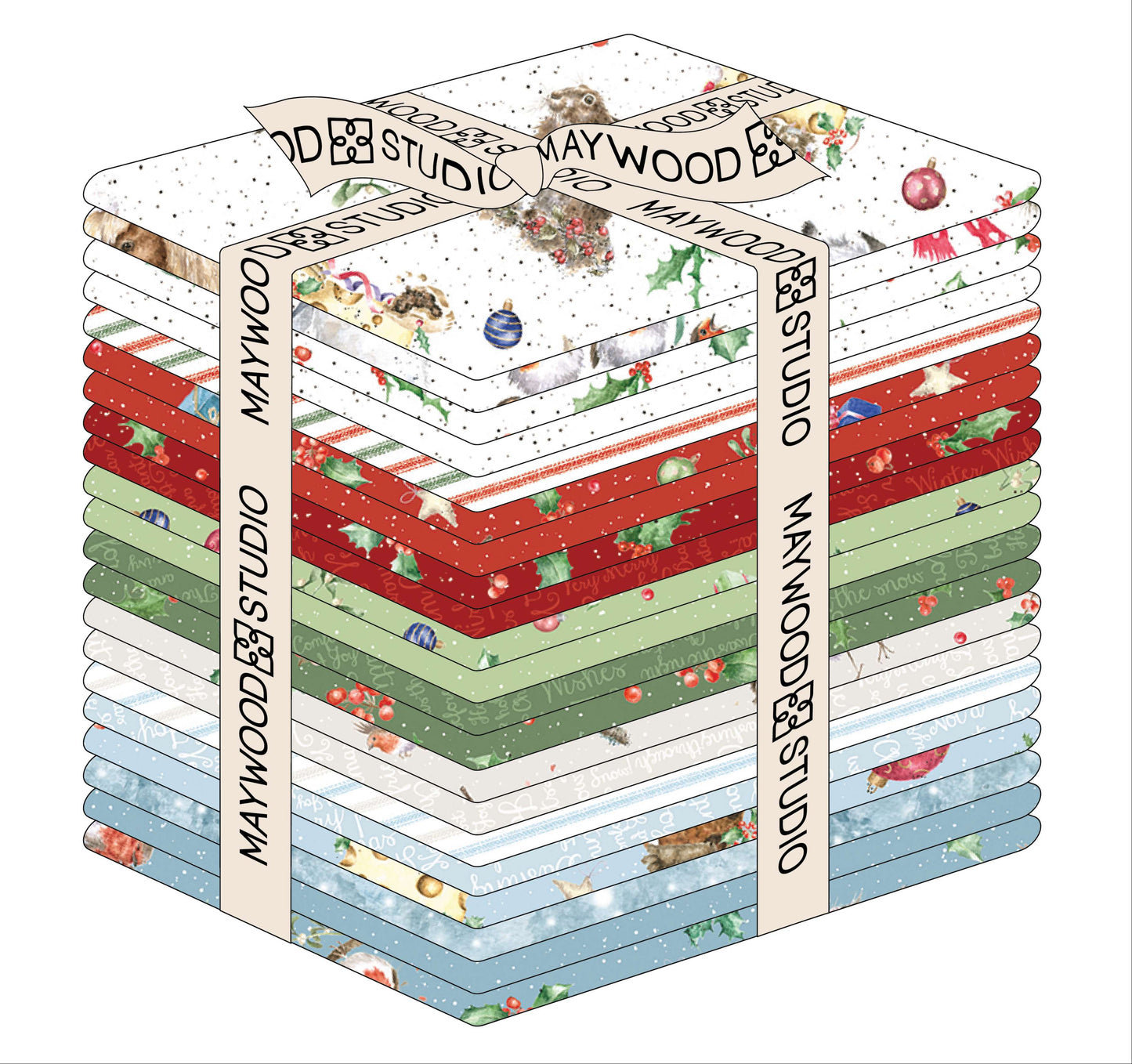 One Snowy Day Fat Quarter Bundle by Hannah Dale of Wrendale Studio for Maywood Studio