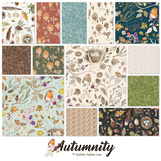 Autumnity 5" Squares by Esther Fallon Lou for Clothworks (sold in 25cm increments)