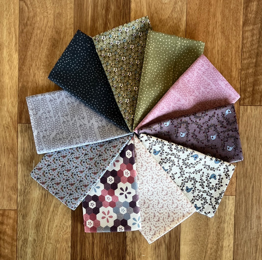 Fairy Garden Fat Eighth Bundle by Lynette Anderson for Nutex fabrics
