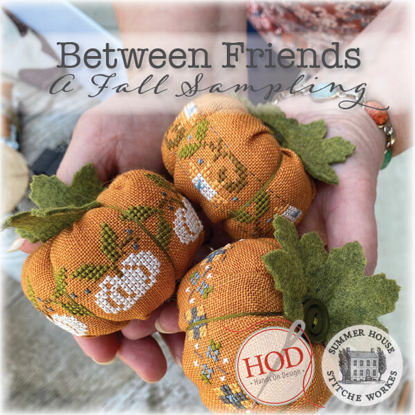 A Fall Sampling Between Friends Cross Stitch Pattern by Hands on Design