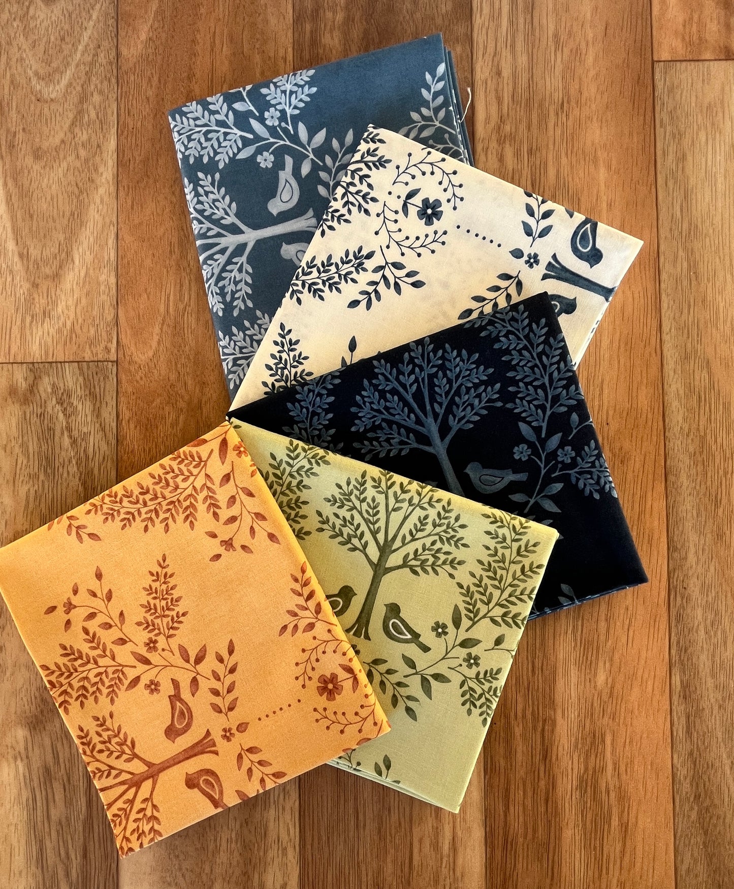 Family Tree Damask Bird Fat Quarter Bundle Deb Strain for Moda Fabrics