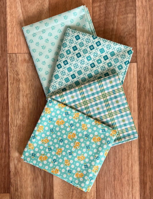 Farmers Daughter Aquas Fat Quarter Bundle by Lori Holt for Riley Blake