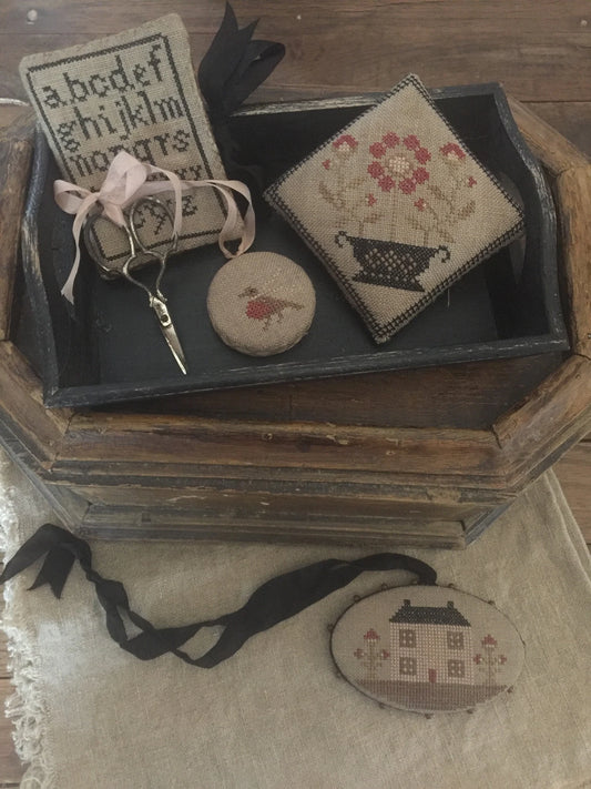 Farmhouse Sampler Sewing Set Cross Stitch Pattern by Stacy Nash