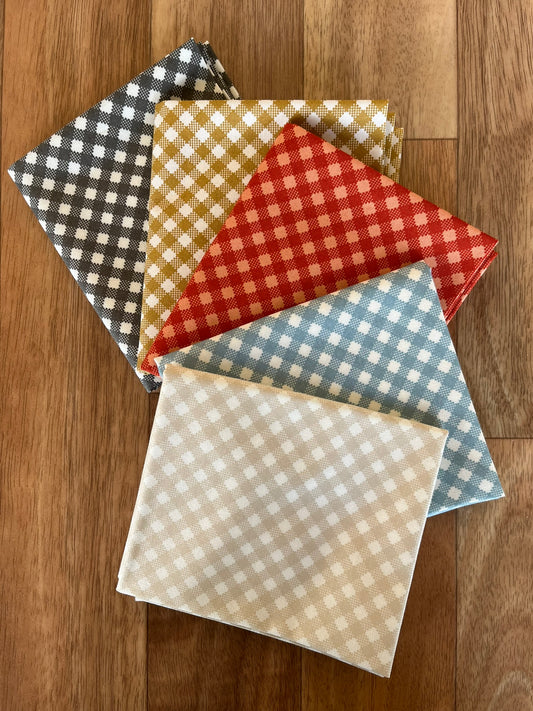 Farmstead Gingham Fat Quarter Bundle by Stacy Iest Hsu for Moda fabrics