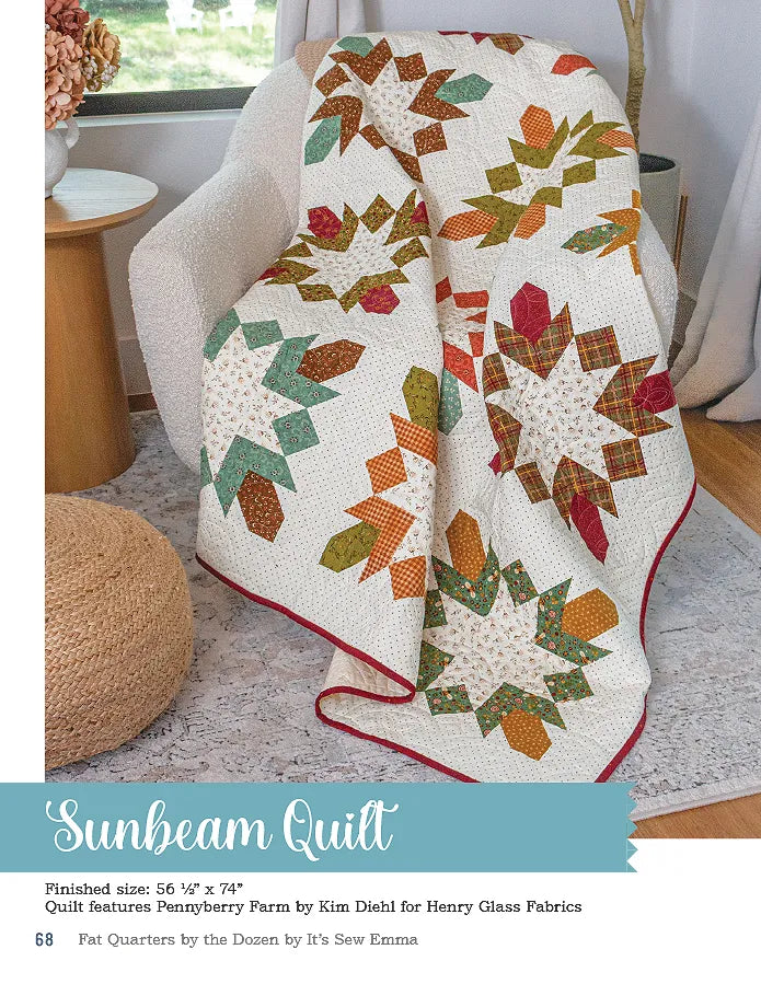 Fat Quarters by the Dozen Quilt Book by Its Sew Emma