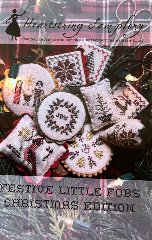 Festive Little Fobs Christmas Edition Cross Stitch Pattern by Heartstring Samplery