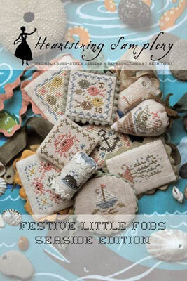 Festive Little Fobs Seaside Edition Cross Stitch Pattern by Heartstring Samplery