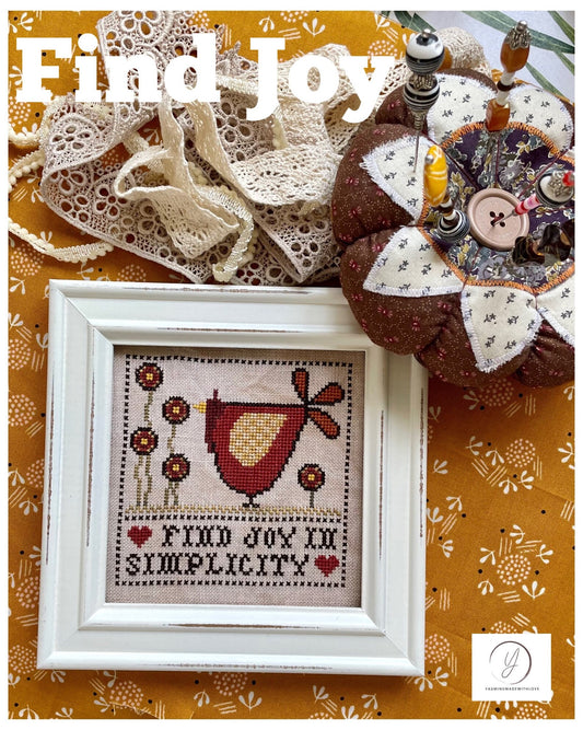 Find Joy Cross Stitch Pattern by Yasmins Made With Love