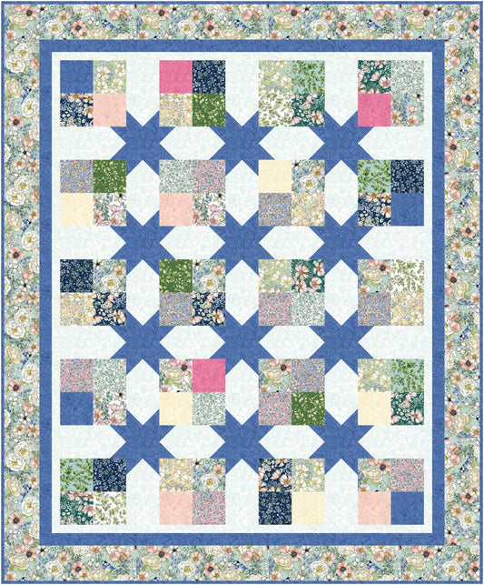 Floating Four Patches Quilt Pattern by Karen Bialik of The Fabric Addict