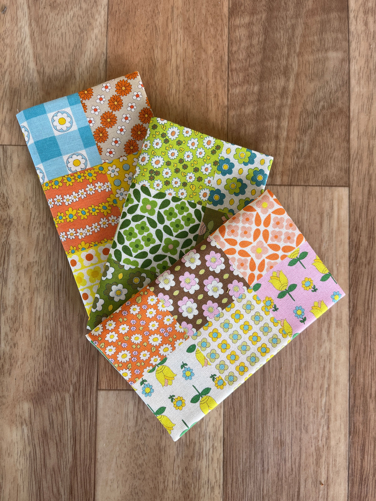 Flowers Days 70's Patches Fat Eighth Bundle by Koko Seki