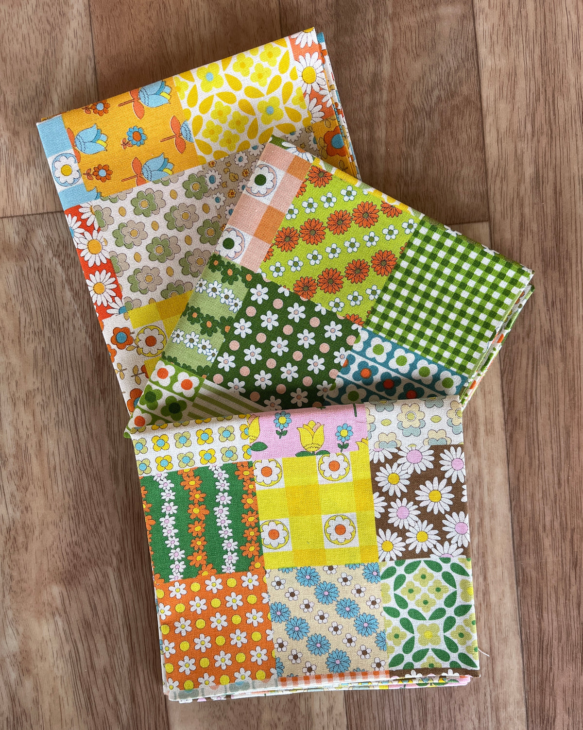 Flowers Days 70's Patches Fat Quarter Bundle by Koko Seki