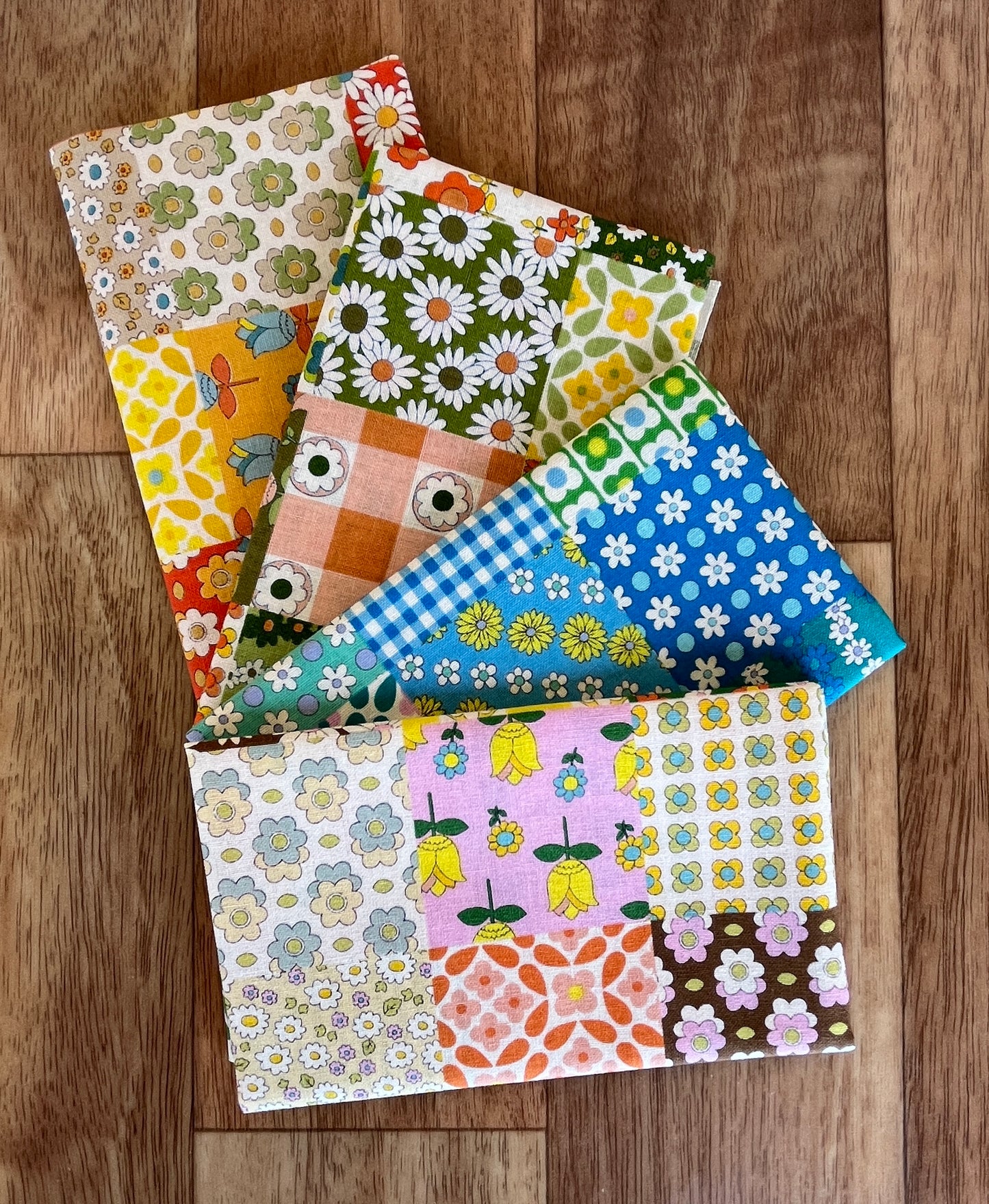 Flowers Days 70's Patches Fat Eighth Bundle by Koko Seki