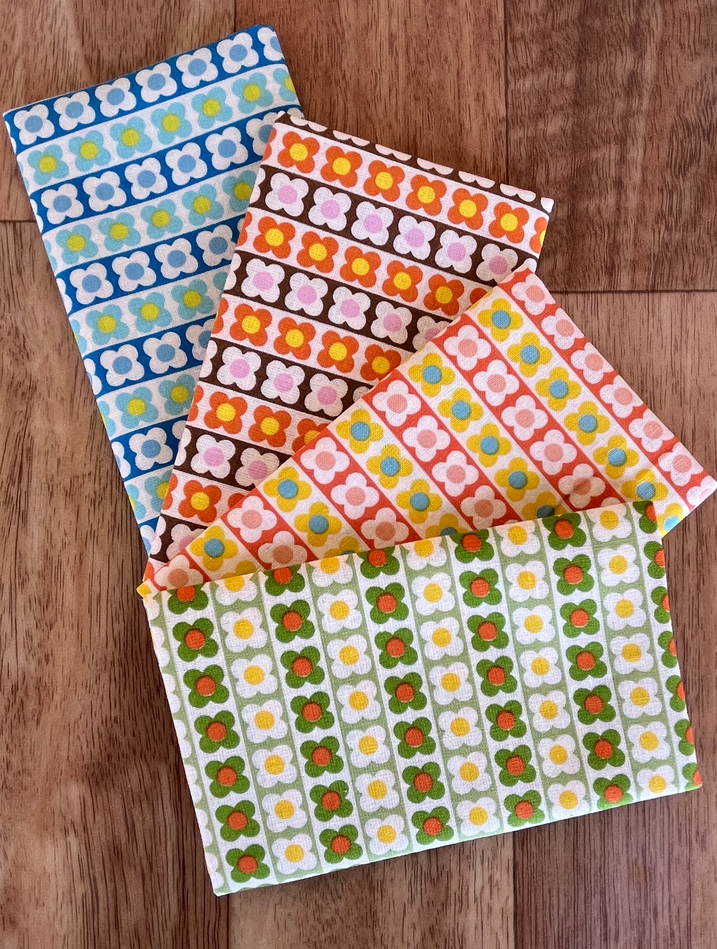 Flowers Days 70's Stripes Fat Eighth Bundle by Koko Seki