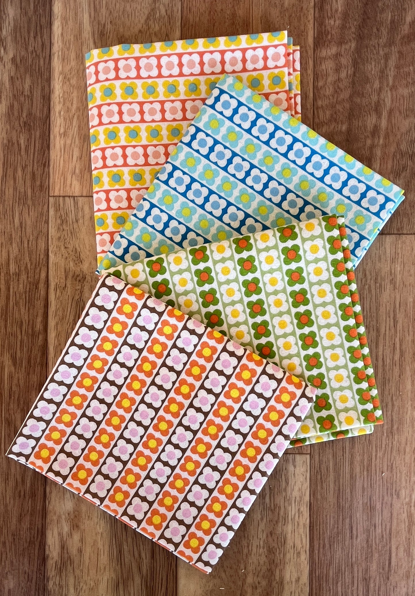 Flowers Days 70's Stripes Fat Quarter Bundle by Koko Seki