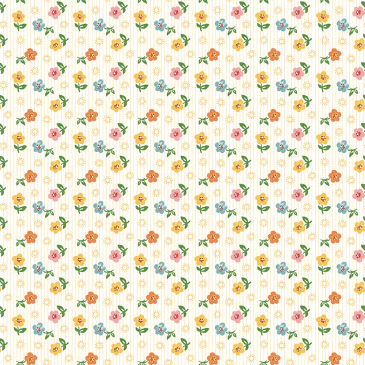 Flower Market Sugar Petals Multi FM25413 by Elea Lutz for Poppie Cotton (sold in 25cm increments)