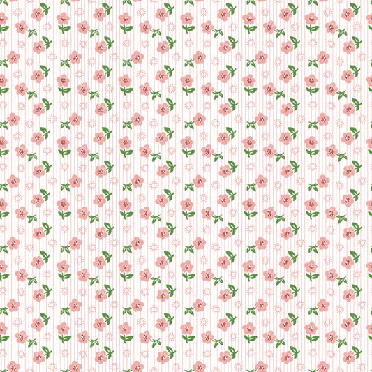 Flower Market Sugar Petals Pink FM25416 by Elea Lutz for Poppie Cotton (sold in 25cm increments)