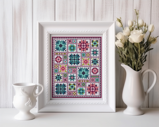 Flower Farm Sampler Cross Stitch Pattern by Cora's Quilts