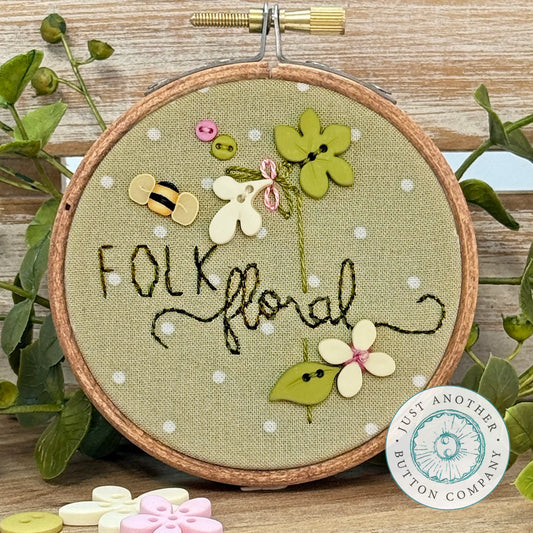Folk Garden Button Pack Honeysuckle by Just Another Button Co