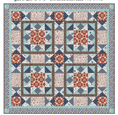 Cosy Home by Lewis and Irene Table Topper 3 Quilt Fabric Kit