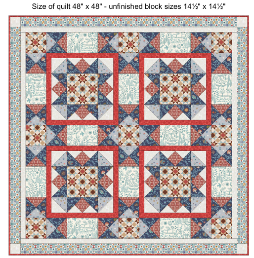 Cosy Home by Lewis and Irene Table Topper 1 Quilt Fabric Kit