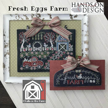 Chalk on the Farm: Fresh Eggs Farm Cross Stitch Pattern by Hands on Design