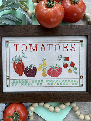 Fresh Picked Tomatoes Cross Stitch Pattern Petal Pusher
